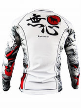 Load image into Gallery viewer, MUSHIN Ver 3.0 Rash Guard Long Sleeve Black/White
