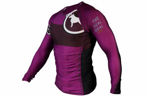 BULL TERRIER -RANK Ver 2 - Rash Guard Long Sleeve Purple