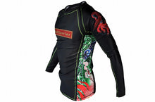 Load image into Gallery viewer, HOUOU Rash Guard Long Sleeve Black