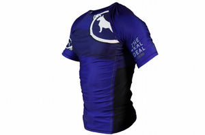 BULL TERRIER -RANK Ver 2 - Rash Guard Short Sleeve Blue