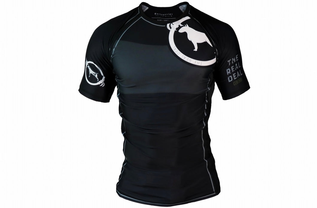 BULL TERRIER -RANK Ver 2 - Rash Guard Short Sleeve Black