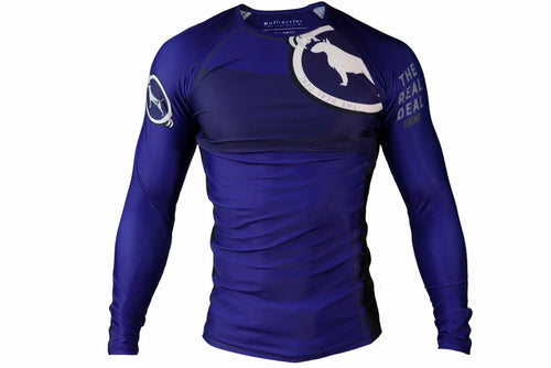 BULL TERRIER -RANK Ver 2 - Rash Guard Long Sleeve Blue