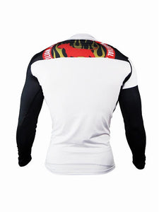 BULL TERRIER-THE RANGER-Rash Guard Long Sleeve White