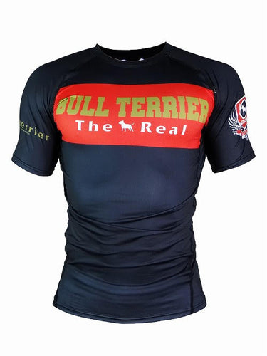 BULL TERRIER -THE RANGER- Rash Guard Short Sleeve Black