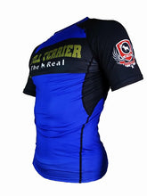 Load image into Gallery viewer, BULL TERRIER-THE RANGER-Rash Guard Short Sleeve Blue