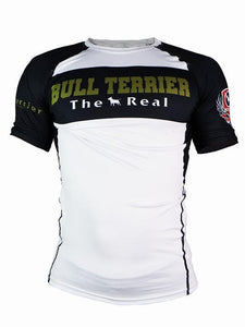BULL TERRIER-THE RANGER-Rash Guard Short Sleeve White
