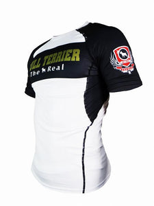 BULL TERRIER-THE RANGER-Rash Guard Short Sleeve White