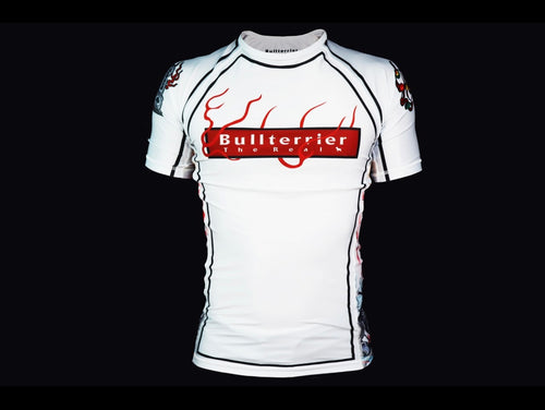 FUHAI Rash Guard Short Sleeve White