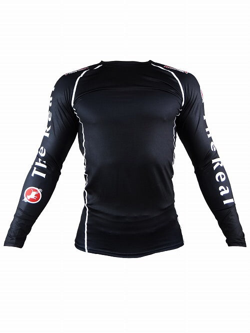 BULL TERRIER -STANDARD- Rash Guard Long Sleeve Black